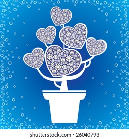 Heart shape Abstract bonsai tree