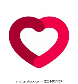 Heart shape abstract isolated illustration