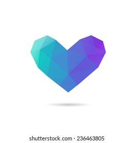 Heart shape abstract isolated on a white backgrounds, vector illustration