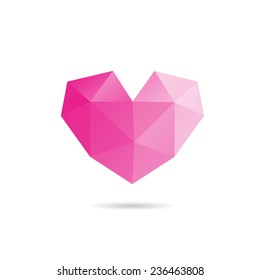 Heart shape abstract isolated on a white backgrounds, vector illustration