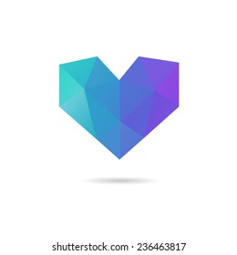 Heart shape abstract isolated on a white backgrounds, vector illustration