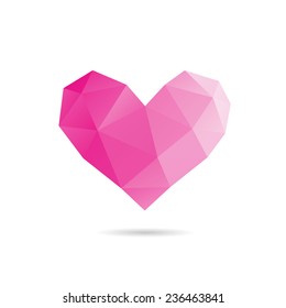 Heart shape abstract isolated on a white backgrounds, vector illustration