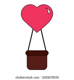 heart shape airballon basket love