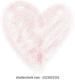 heart shape airbrushed vector isolated