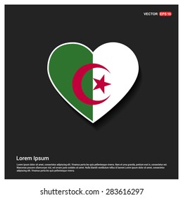 Heart Shape Algeria Flag
