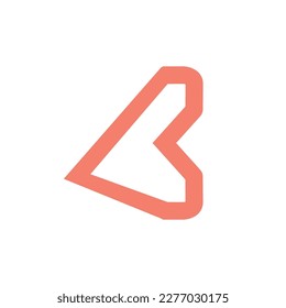 Heart shape alphabet letter b logo vector illustration 