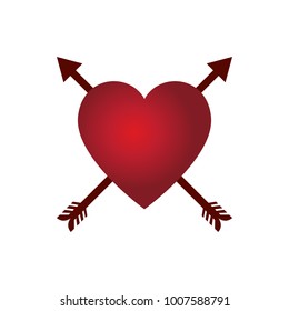 Heart shape with an arrow