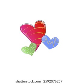 Heart Shape Art. Vector symbol for love, wedding, Valentine's day or other romantic designs.