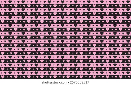 Heart shape background pink and black 