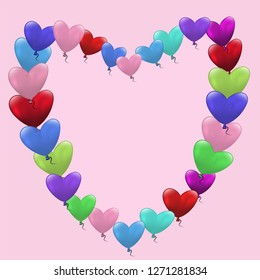 Heart shape balloon frame