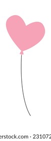 Heart Shape Balloon Vector Illustration