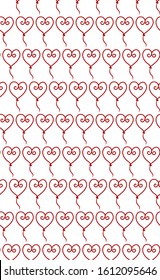 heart shape balloons - doodle seamless pattern 