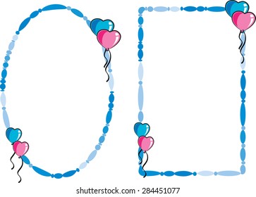 heart shape balloons with frame
