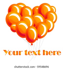 Heart shape balloons texture