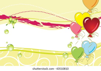 heart shape balloons. vector illustration