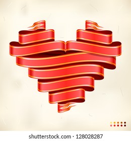 Heart shape banner Vector illustration