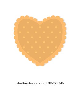 icono de galleta de forma de corazón - ilustración vectorial