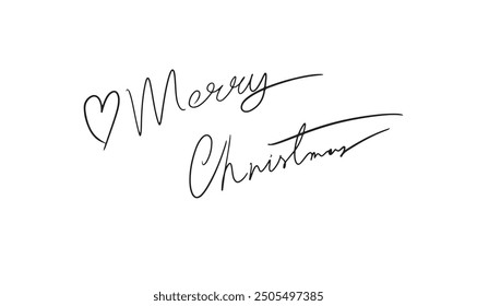 Heart shape black color symbol merry christmas xmas happy new year calligraphy hand written text black color sale product advertisement event promotion decoration winter december gift santa gift art