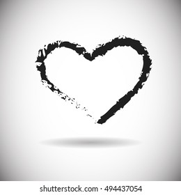 Ilustración de vectores de iconos Web negros de forma de corazón