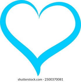 Heart shape blue color vector