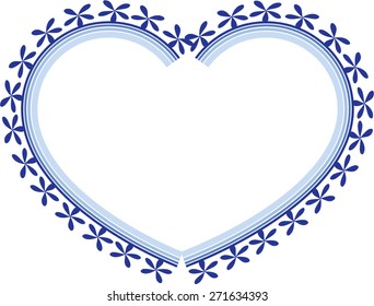 heart shape border with lace