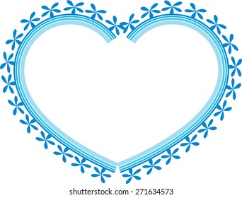 heart shape border with lace
