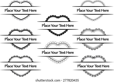 heart shape border for text