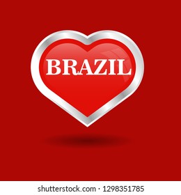 heart shape and brazil text inside