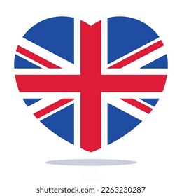 Heart Shape British Flag Vectorart