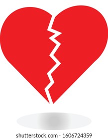 Heart shape with broken concept in eps10