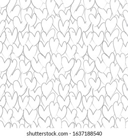 Heart shape Brush Strokes Seamless Pattern for valentine’s day, fashion prints, patterns and backgrounds