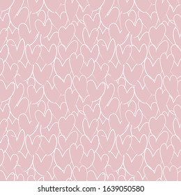Heart shape Brush Strokes Seamless Pattern for valentine’s day, fashion prints, patterns and backgrounds