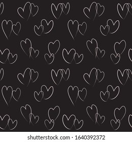 Heart shape Brush Strokes Seamless Pattern for valentine’s day, fashion prints, patterns and backgrounds