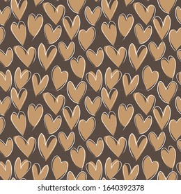 Heart shape Brush Strokes Seamless Pattern for valentine’s day, fashion prints, patterns and backgrounds