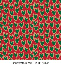 Heart shape Brush Strokes Seamless Pattern for valentine’s day, fashion prints, patterns and backgrounds