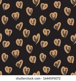 Heart shape Brush Strokes Seamless Pattern for valentine’s day, fashion prints, patterns and backgrounds