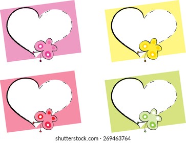 heart shape with butterfly card border
