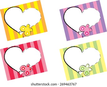 heart shape with butterfly card border