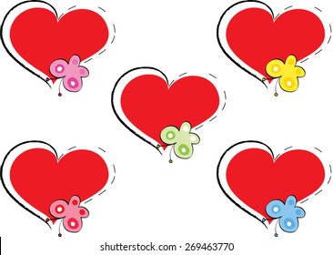 heart shape with butterfly card border