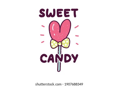 heart shape candy graphic t shirt design