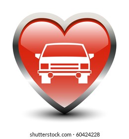 Heart Shape Car Sign Icon