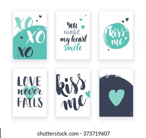 Heart shape cards set