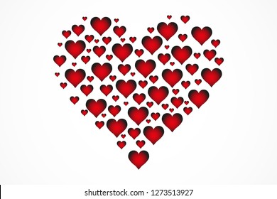 Heart shape for celebrations, vector, illustration, eps file