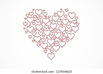 Heart shape for celebrations, vector, illustration, eps file