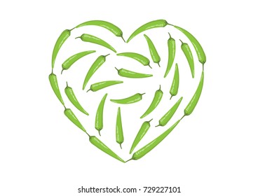 heart shape  chili icon design