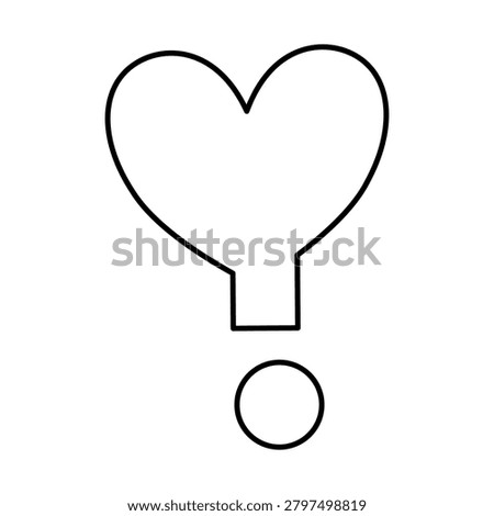 Heart shape combined with question mark