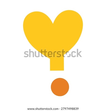Heart shape combined with question mark
