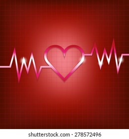 Heart shape concept with pulsation