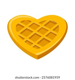 Heart shape cookie sweet dessert cartoon illustration 