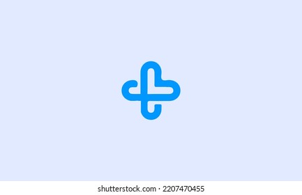 heart shape with a cross shape for medical logo